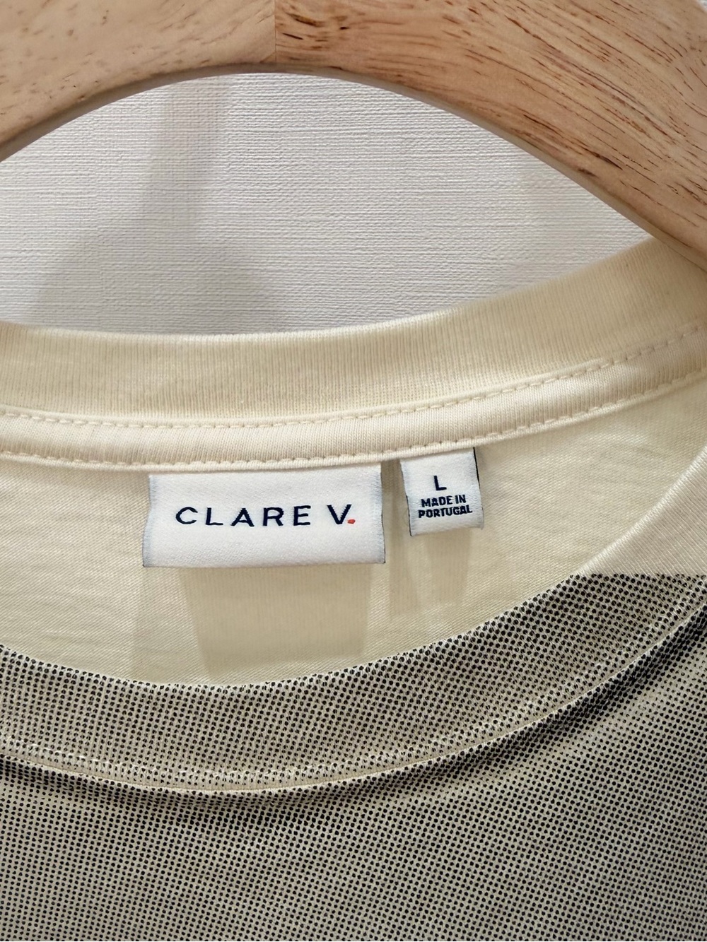 Clare V. Cream Tee with Hollywood Graphic - Picture 3 of 4